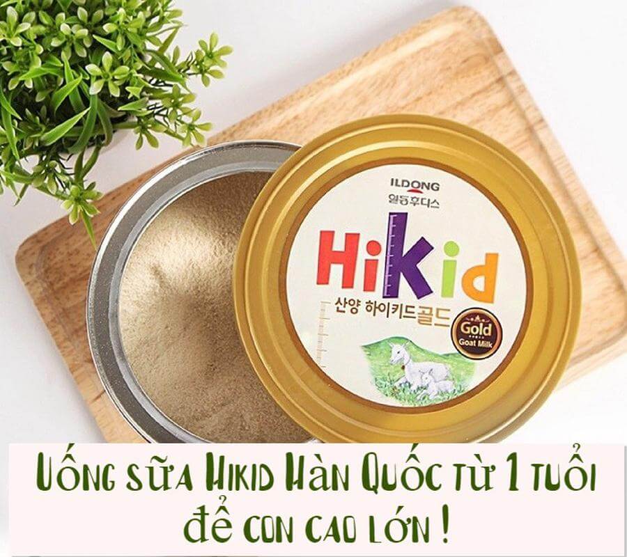 Trẻ 1 đến 9 tuổi uống sữa Hikid Hàn Quốc 