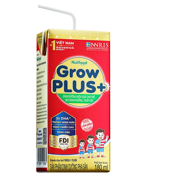 Sữa bột pha sẵn Grow Plus + - Dòng sản phẩm dành cho trẻ thấp còi, suy dinh dưỡng