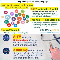 Thanh phan sua non COLOS IgGOLD 2