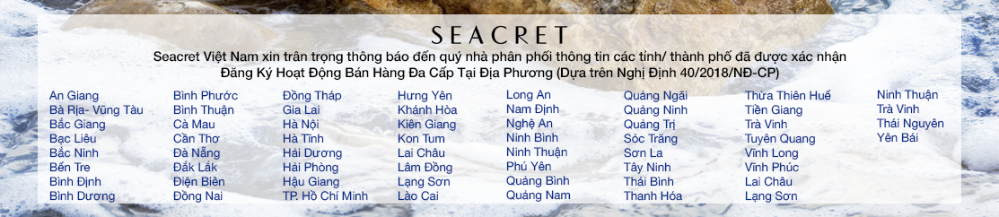 Văn phong Seacret Viet Nam tai cac tinh